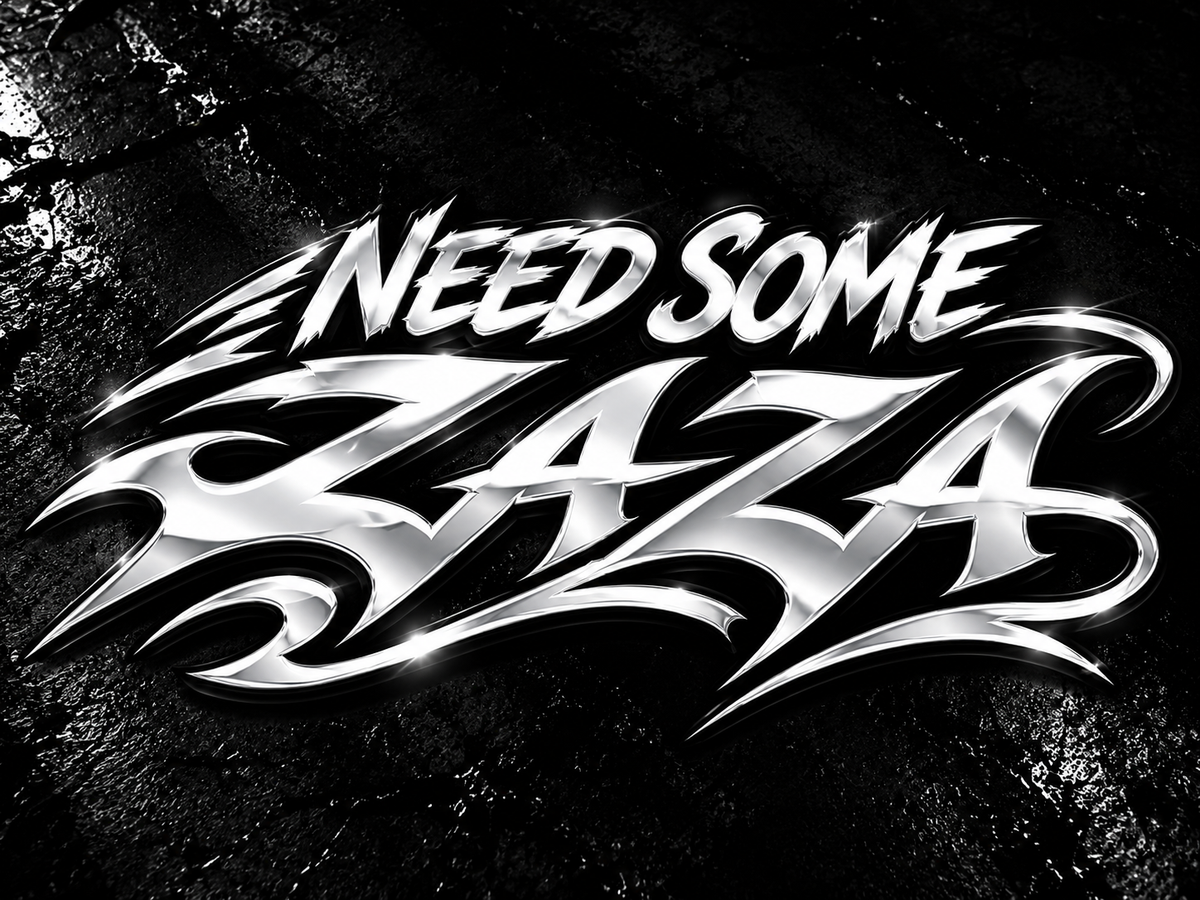 Cluster NEED SOME ZAZA Slap WHITE
